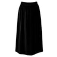thumbnail image 4 of Wxolcjlv Womens Velvet Maxi Skirt Elastic Waist Pleated Full Cut Skirts, 4 of 6