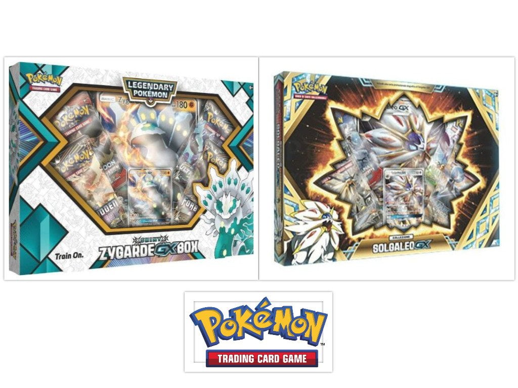 Pokemon Solgaleo Gx Box And Shiny Zygarde Gx Box Trading Card Game Collection Bundle 1 Of Each Walmart Com Walmart Com