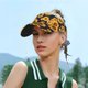 thumbnail image 5 of Fotbe Navy Blue Plaid Sunflower Visera Deportiva con Diseño, Gorra Abierta Ajustable de Algodón para Mujer y Hombre, 5 of 7