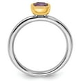 thumbnail image 3 of Auriga 925 Sterling Silver w/Gold-plated Amethyst Ring for Women Size- 9, 3 of 6