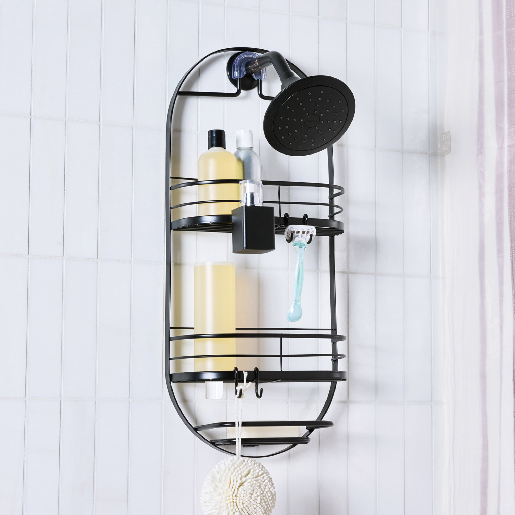 2 pack) Better Homes & Gardens Steel Corner Bathtub Shower Storage