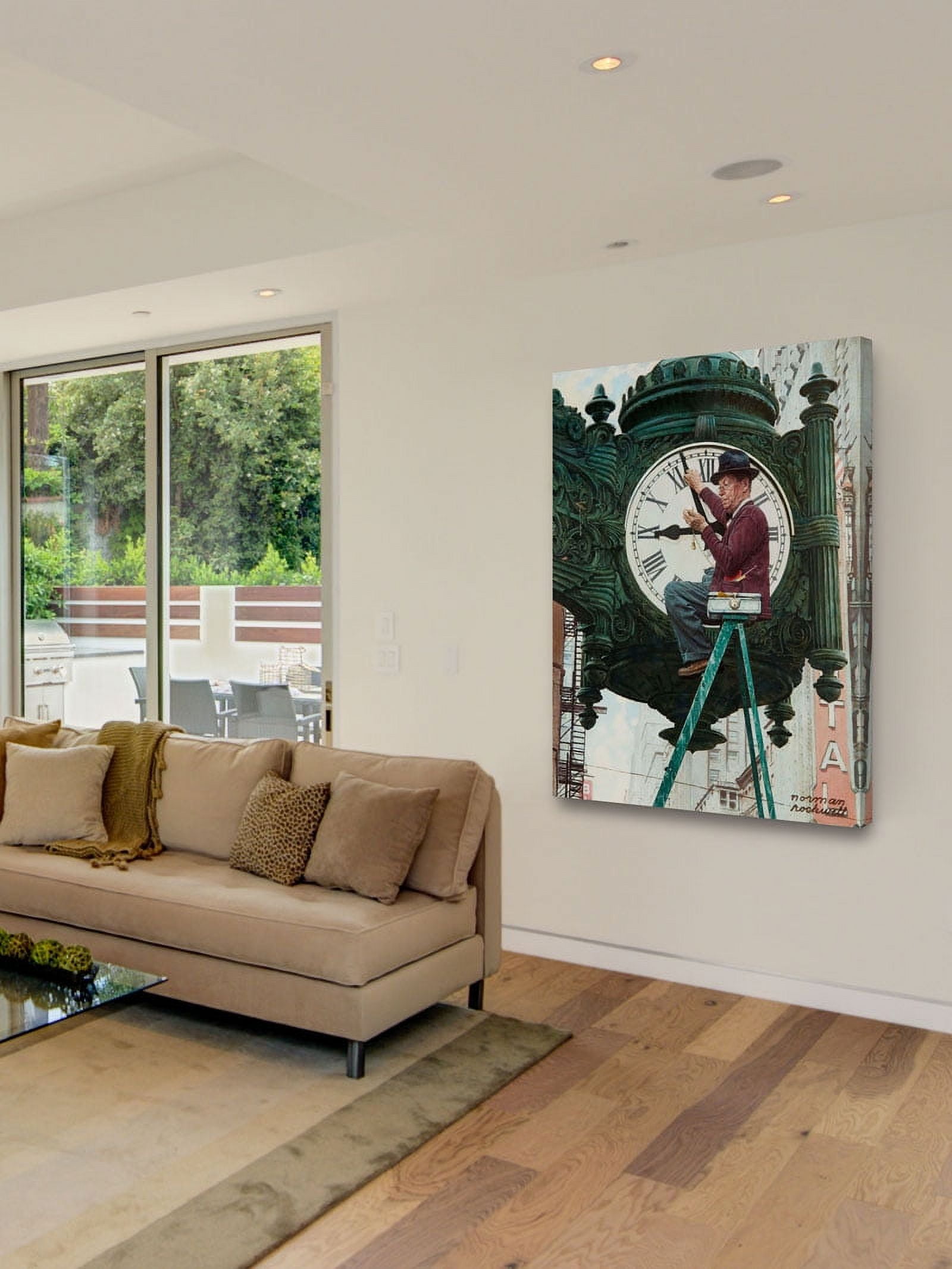 Marmont Hill "Clock Repairman" by Norman Rockwell Painting Print on Canvas