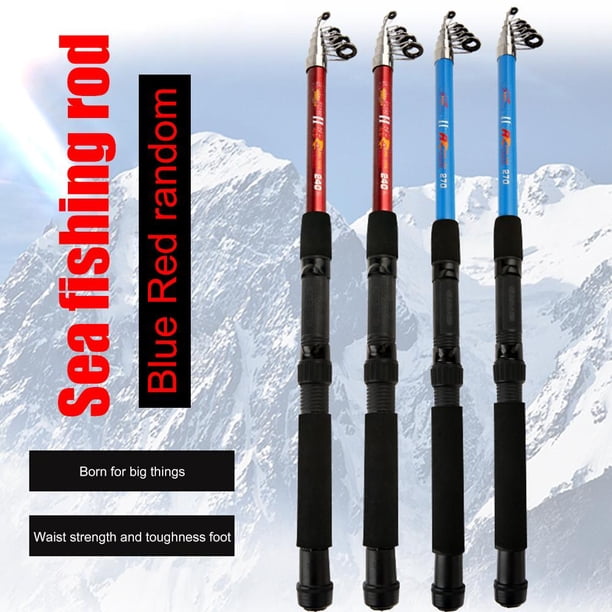 Caña de pescar giratoria Ultra dura, caña de pescar de tiro largo, caña de fibra de vidrio portátil, accesorios para aparejos de pesca de carpa FLhrweasw Nuevo