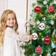 thumbnail image 5 of 6PC Fabric-Wrapped Foam Christmas Balls Elegant Decorations For Christmas Tree, 5 of 5
