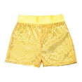 thumbnail image 3 of Yartina Kids Girls Sequins Dance Shorts Hip Hop Jazz Dance Performance Costume Athletic Sports Gym Gold L, 3 of 7