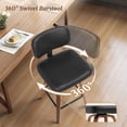 thumbnail image 6 of Dycanpo 26"H Counter Height Bar Stool Set of 3 with Back PU Leather for Home Kitchen, Black, 6 of 7