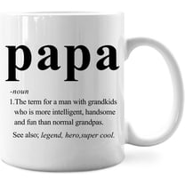 Papa Gifts,Papa Gifts From Grandkids,Papa Grandpa Definition Mug,Papa Grandpa Definition Coffee Mugs 11 Ounce,Papa Coffee Cup Ceramic