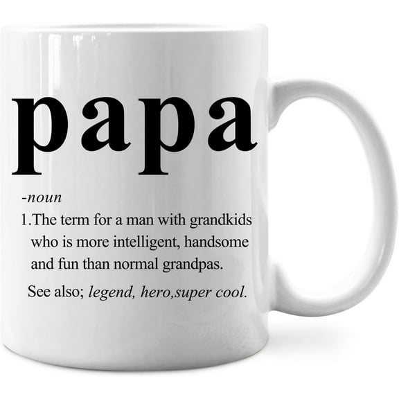 Papa Gifts,Papa Gifts From Grandkids,Papa Grandpa Definition Mug,Papa Grandpa Definition Coffee Mugs 11 Ounce,Papa Coffee Cup Ceramic