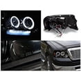 thumbnail image 2 of Dual LED Halo Projector Headlight In Gloss Black Housing Smoke Lens Made For And Compatible With 2004 - 2008 Ford F-150 F150 06-08 Lincoln Mark LT 04 05 06 07 08, 2 of 4