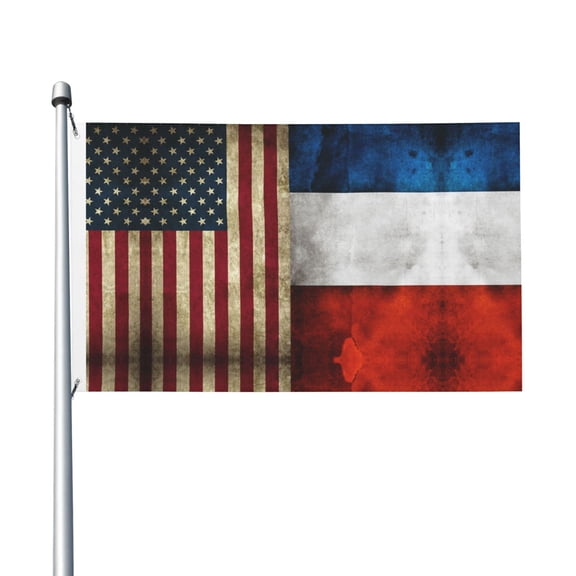 United-States Russian Flag Flags 3 X 5 Foot Printed Bright And Vivid Colors Flag With Two Grommets
