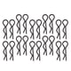 thumbnail image 2 of 20pcs Clips de Carcasa de Carrocería CUTICAT RC 1:10 1:12 1:16 Negro Acero Inoxidable, 2 of 8