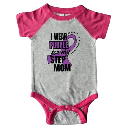 

Inktastic Chronic Pain I Wear Purple For My Step Mom Gift Baby Boy or Baby Girl Bodysuit