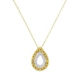 thumbnail image 2 of Yellow Gold Plated Sterling Silver 1/2ct TDW Treated Yellow Diamond Pear Shape Pendant Necklace (Yellow,I2-I3), 2 of 6