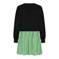 thumbnail image 5 of Pisexur Robes pour Femmes 2024 Mode Robe Midi à Imprimé Rayé Col Rond Robe à Manches Longues Robe Fluide Ample Robe d'Automne Décontractée Robe Trapèze Mini Robe de Cocktail Confort Robes pour les Vacances et le Retour à la Maison, 5 of 5