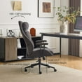 thumbnail image 4 of VINGLI Chenille Executive Ergonomic Fabric Office Chair with 100-130° Recline, High-Back Desk Chair with Adjustable Base &Padded Back & Wheels, Comfy Chair for Gaming, Computer, Home Office,Dark Gray, 4 of 9