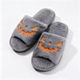thumbnail image 4 of Basysin Women Halloween Slippers Slip On Soft Plush Warm House Shoes Fashion Fluffy Indoor Slippers Casual Home Footwear for Autumn Winter, 4 of 6
