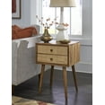 thumbnail image 2 of HomeRoots 518884 25 x 18 x 15 in. Chestnut Solid Wood End Table with Two Drawers, 2 of 8
