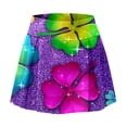 thumbnail image 5 of Arlun St. Patrick's Day Pattern Printing Mini Skorts for Running Yoga and Fitness Comfortable Stretch High Waist Workout Skirts with Built in Shorts 18-Purple S, 5 of 7