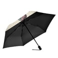 thumbnail image 2 of FORMRS Travel Umbrella Folding Auto Open Close Windproof Rain UV Protection, Beige Astronaut Planet, 2 of 8