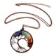 thumbnail image 2 of Árbol de la vida - Joyas de piedras preciosas Chakra Collar de cadena de bronce colorido brillar Juguete, 2 of 5