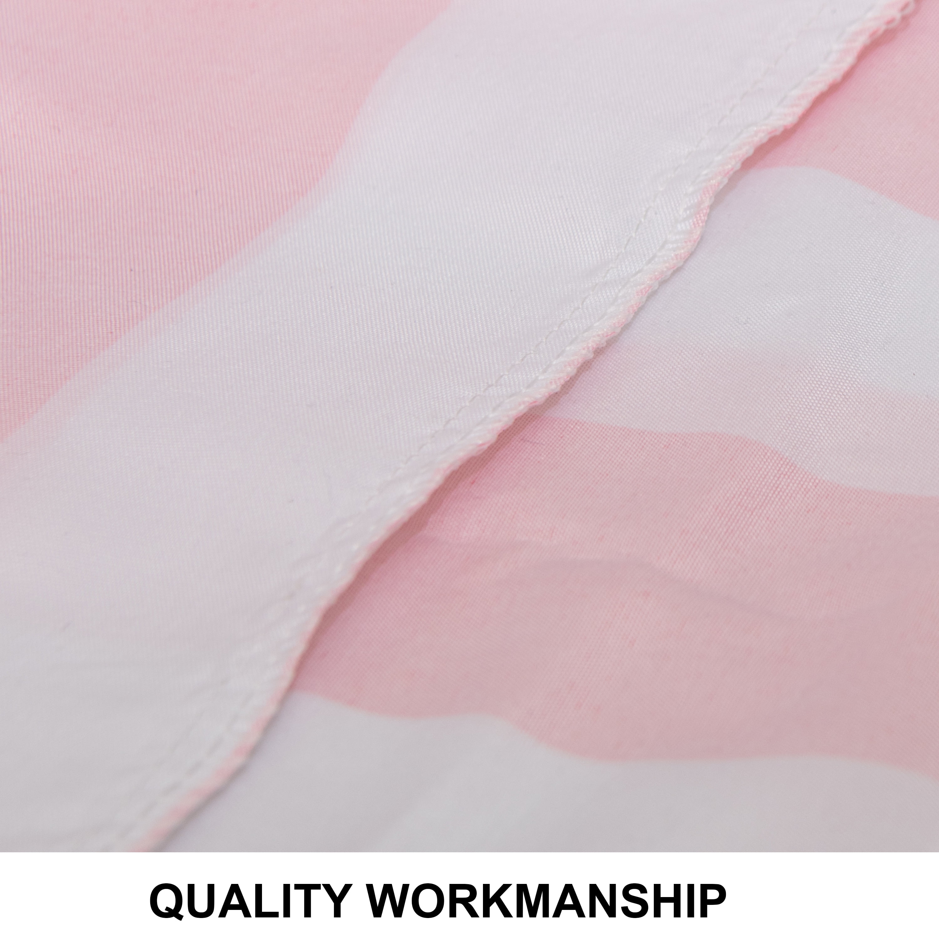 Flxxie Microfiber Toddler Sheet Set, Soft Crib Fitted Sheet Flat Sheet and Envelope Pillowcase, Baby Bedding Sheet & Pillowcase Sets, Pink Stripe, 3 Piece