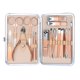 thumbnail image 3 of Juego de 18 herramientas de manicura y pedicura en oro rosa, diseño ergonómico y de alta calidad para cuidado facial y corporal, incluye estuche de viaje elegante y duradero., 3 of 3