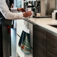 thumbnail image 5 of ZIATUBLE Christmas Trees Kitchen Hanging Towels Santa Claus Dish Towel Hand Towels with Hanging Loop Bathroom Hand Bath Towel Pack of 2 Machine Washable Hanging Hand Towels with Loop, 5 of 7