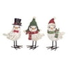 Pack of 6 Winter Bird with Hat and Scarf Christmas Decorations 6.25"