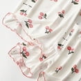 thumbnail image 2 of Toddler Baby Girl Summer Clothes Set Cherry Print Ribbed Short Sleeve T-Shirt and Matching Ruffle Shorts Cute Printed Girld Outfits 1-5 Y, 2 of 4
