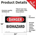 thumbnail image 2 of Biohazard OSHA Danger Vinyl Decal Label 24 Inch x 18 Inch - 5 Pack, 2 of 6
