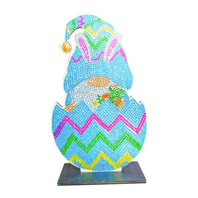Adorno de mesa DIY, artesanías de madera hechas a mano, patrón de duende de Pascua, regalo para niños Hugtrwg Para estrenar