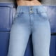 thumbnail image 3 of Jeans Mujer Corte Recto Tiro Alto Stretch Azul Bajo, 3 of 7
