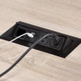 thumbnail image 4 of Safco Module d'Alimentation en Métal avec 2 Prises de Courant et 2 Prises USB en Noir, 4 of 4