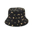 thumbnail image 2 of IDALL Bucket Hat Visor Hats for Women Adult Fashion Printing Sunshade Hat Fisherman's Hat Basin Hat Outdoor Bucket Hat Hats for Women Summer Hats Black One Size, 2 of 7