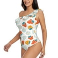 thumbnail image 3 of Yiaed Floral Strawberr Print Women One Piece Swimsuits Tummy Control One Shoulder Bathing Suits Pattern Ruffle Swimwear-X-Large, 3 of 8