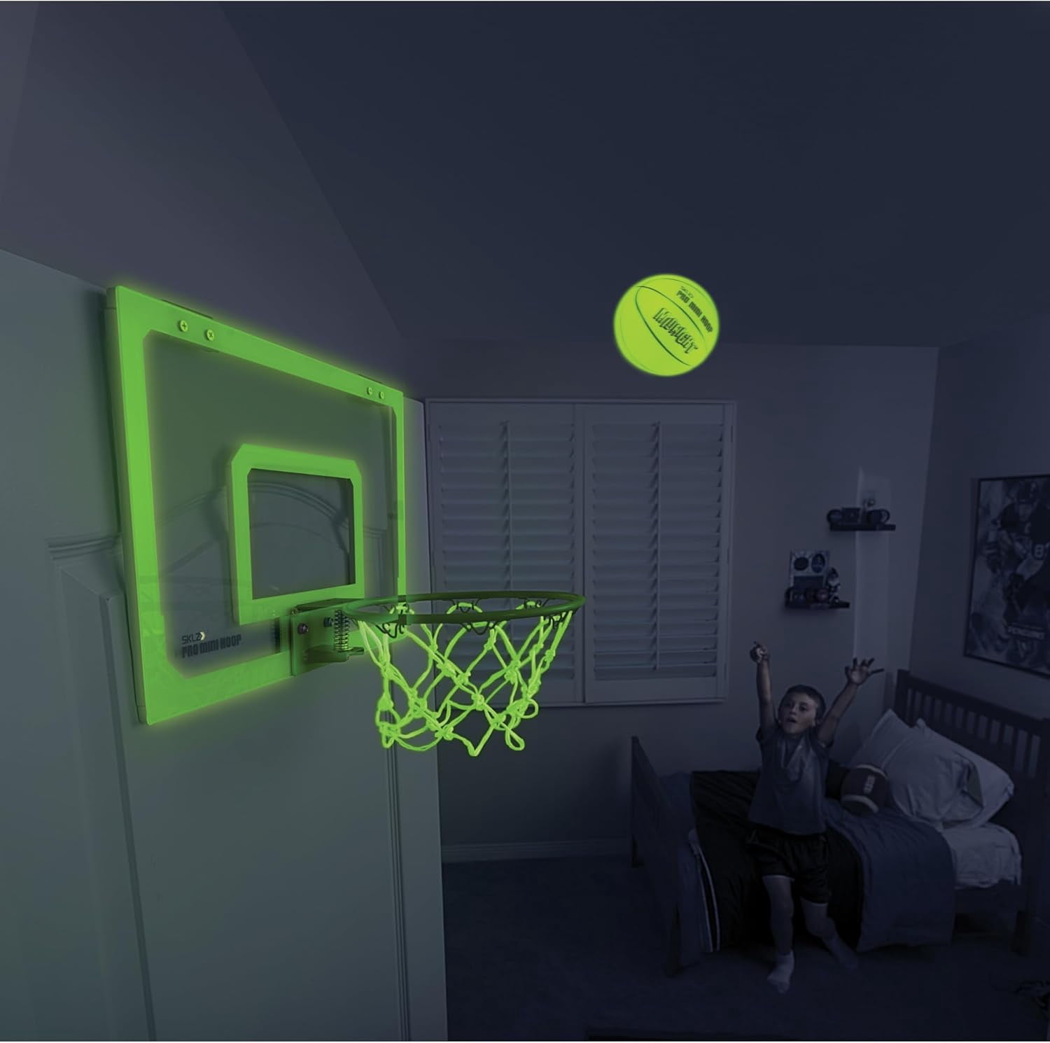Pro Mini Indoor Basketball Hoop - Over The Door – Portable - Great For Home, Dorms, Offices, and Gifts