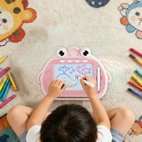 Magnetic Drawing Board Toddler Toys, Cute Shark Erasable Doodle Sketching Writing Pad, Educational Learning Kids Toys(Pink, 10.24 x 7.48 in)