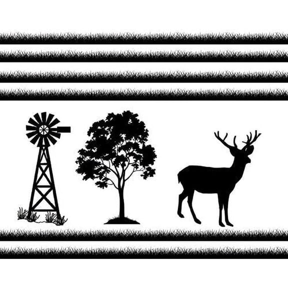 Deer Hunting Farm Birthday Edible Icing Image Cake Topper, by Tnct.