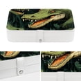 thumbnail image 4 of Crocodile Portable PU Leather Jewelry Organizer Stand Display Case Earring Organizer with Removable Compartment, 4 of 6