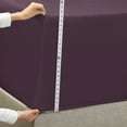 thumbnail image 2 of Empyrean Bedding 3 Piece Sheet Set - Premium 18” - 21” Extra Deep Pocket Fitted Sheet with 2 Pillowcases – Twin XL, Purple Eggplant, 2 of 5