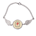 thumbnail image 1 of Rojo patron de azulejos de Mahjong Pulsera pulsera pulsera alas de ángel pulsera, 1 of 3