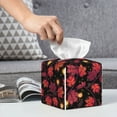 thumbnail image 6 of KLL Beautiful Maple Leaf Lantern Print Tissue Box Cover,Leather Tissue Holder Square Facial Tissue Case Facial Paper Organizer Dispenser for Bathroom, Vanity Countertop, 6 of 7