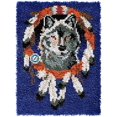 thumbnail image 1 of QJUHUNG Latch Hook Rug Kits  Halloween Wizard | Home Carpet Rug Making Canvas Kits 50×38cm/20*15in, 1 of 8