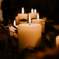 thumbnail image 5 of NestE 4 Packs Unscented 2x3 Inch White Pillar Candles, Small Dripless Cylinder Wax Candles for Home Wedding Party Table Holiday Spa Decor - 24 Hours Burn Time, 5 of 13