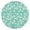 Turquoise Daisy Flower-1, variant on Turquoise Daisy Flower Floral Pattern Round Fitted Tablecloth with Elastic Edge,Dining Table Cover Waterproof,Outdoor Round Tablecloth for Camping,Dining,Indoor and Outdoor