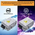 thumbnail image 5 of 4 String PV Combiner Box IP65 Waterproof Solar Combiner Box with 63A Circuit Breaker Lightning Arreste Solar Connector and 15A Rated Current Fuse for On/Off Grid Solar Panel System PV-BOX-4X, 5 of 9