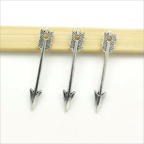 U8MO 20/50/100X Arrow Antique Silver Charms Pendants for Jewelry Making 30*5mm-50pcs