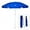 blue, variant on dig-git Beach Umbrella Orange vented with shovel anchor