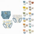 thumbnail image 4 of NIEWTR Boys Underwear Cute Cartoon Briefs Shorts Pants Cotton Underwear(A01-Beige,5-6 Years), 4 of 4