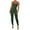 134-Green1, variant on HSHMT Womens Jumpsuits Women Workout Seamless Jumpsuit Yoga Ribbed Bodycon Spaghetti Strap Leggings Romper